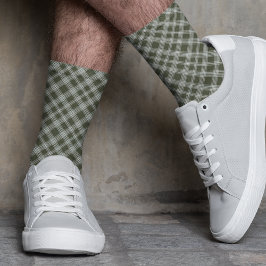 Classic Sage Green Kariert Socken