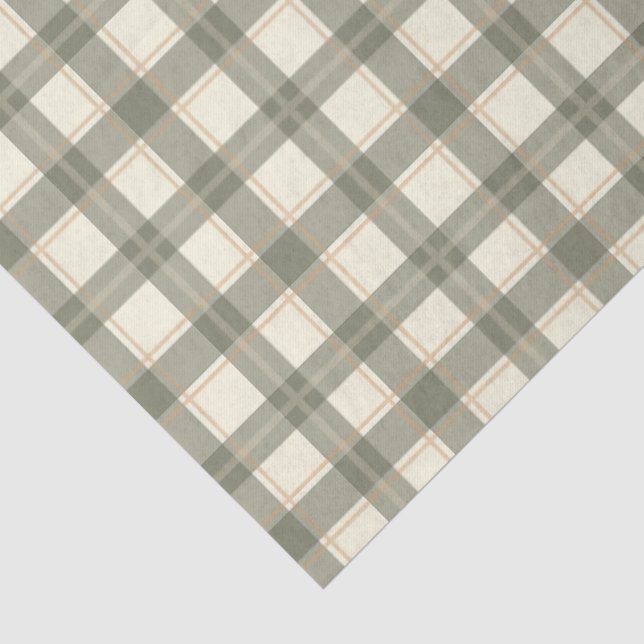 Classic Sage Tartan  Seidenpapier (Detail)