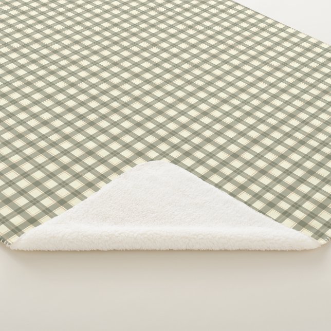 Classic Sage Tartan Sherpadecke (3/4)