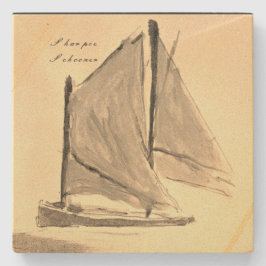 Classic Sailboat - Stone Untersetzer