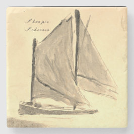 Classic Sailboat - Stone Untersetzer