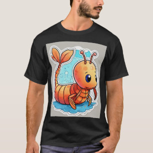 Classic Sailor Jerry Shrimp Flash Tattoo T - Shirt