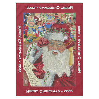 Classic Santa - Burgund Custom Christmas Tischdecke