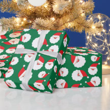 Classic Santa Claus Minimalistisch Green nahtlos