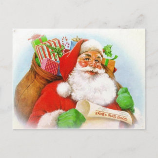 Classic Santa Picture Feiertagspostkarte