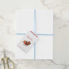 Classic Santa Sleigh Frohe Weihnachten Individuell Geschenkanhänger