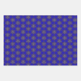 Classic Sapphire Blue Christmas Collection Geschenkpapier Set