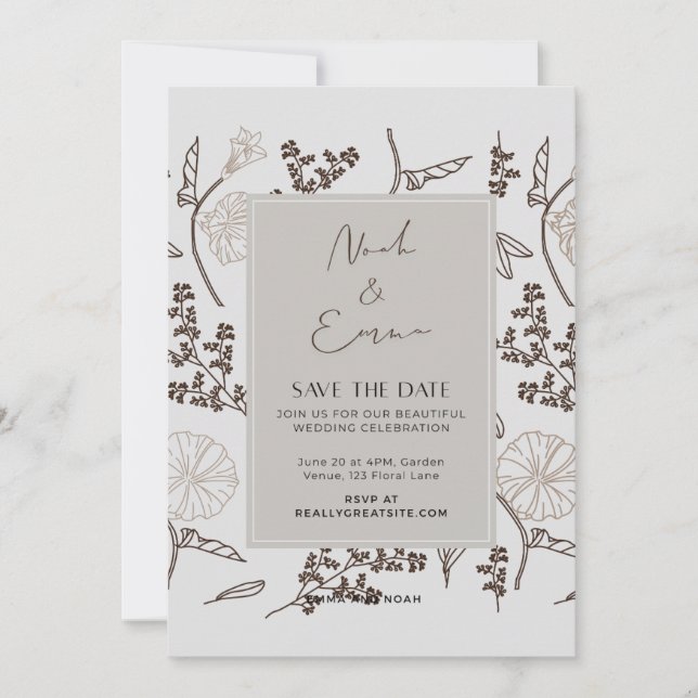 Classic Save the Date Einladung (Vorderseite)