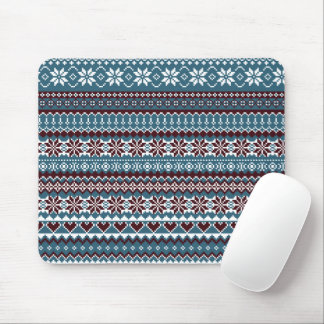 Classic Scandinavian Christmas Sweater Pattern Mousepad