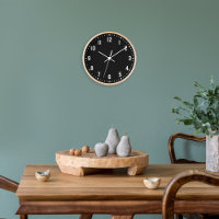 Classic School Bold Numbers Black Wall