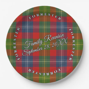 Classic Schotten Clan Forrester Tartan Event Pappteller