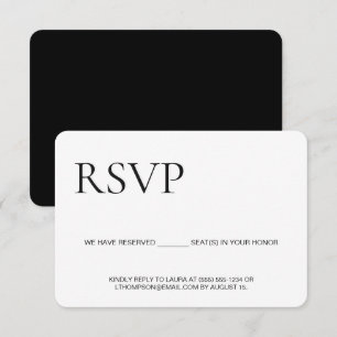 Classic Schriftart UAWG ohne Mailing Reservierung RSVP Karte