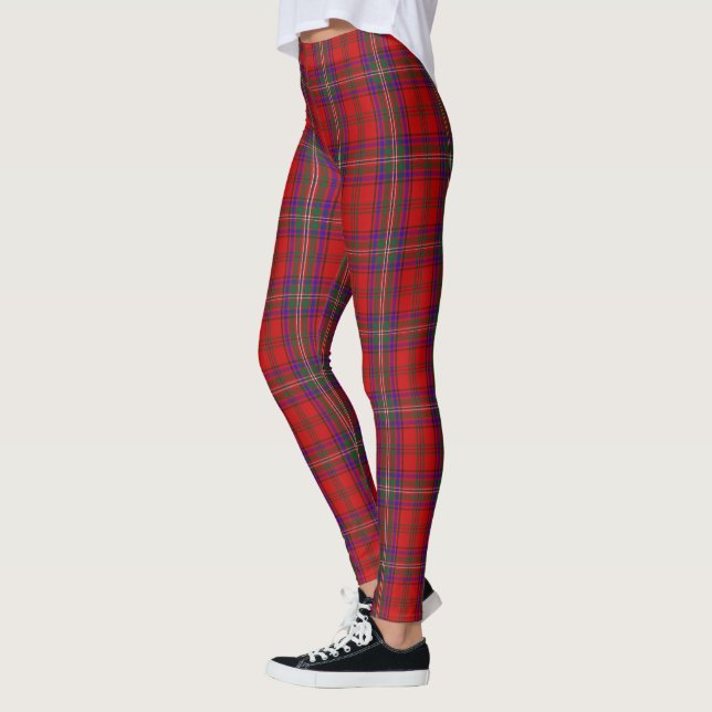 Classic Scottish Clan MacClure Red Tartan Leggings (Links)