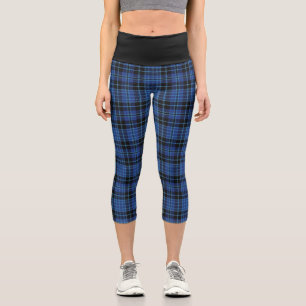Classic Scottish Clergy Clan Clan Clark Tartan Kar Capri Leggings