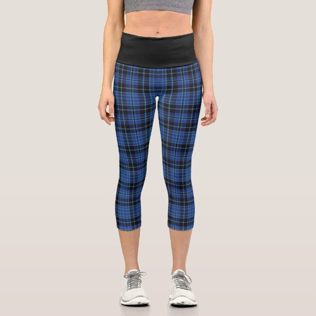 Classic Scottish Clergy Clan Clan Clark Tartan Kar Capri Leggings (Vorderseite)