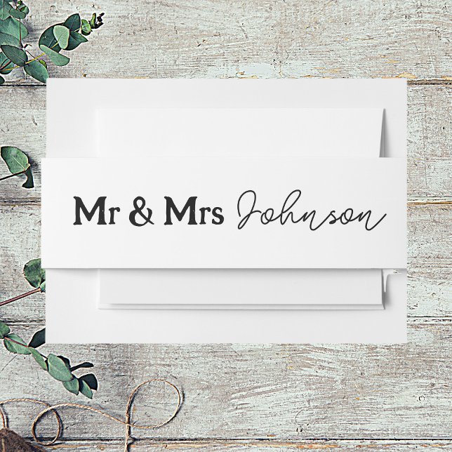 Classic Script Mr & Mrs. Invitation Bly Band (Von Creator hochgeladen)