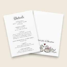 Classic Script Wedding Details Card Begleitkarte