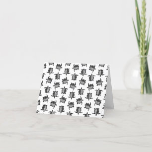 Classic Sea Turtle Print CUSTOM HINTERGRUNDFARBE Dankeskarte