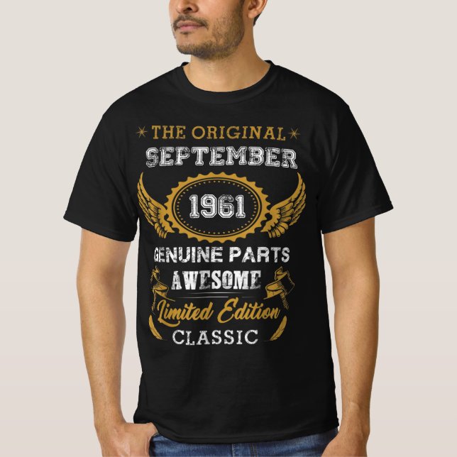 Classic September 1961 Shirt Geburtstagsgeschenke  (Vorderseite)