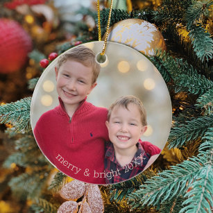 Classic Siblings Foto Weihnachtsmetall Keramik Ornament