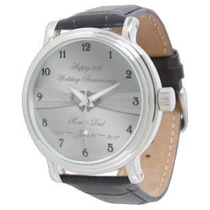 Classic Silver 25. Hochzeit Armbanduhr