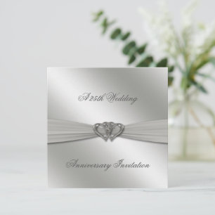 Classic Silver 25. Hochzeitstag Einladung