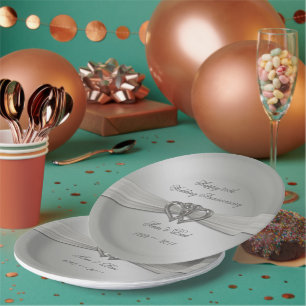 Classic Silver 25. Hochzeitstag Teller