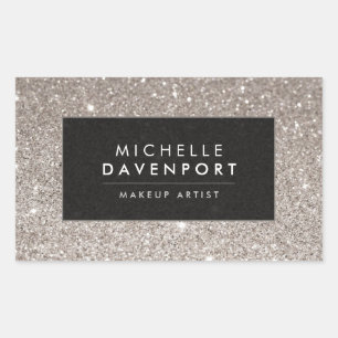Classic Silver Glitzer Makeup Artist Stickers