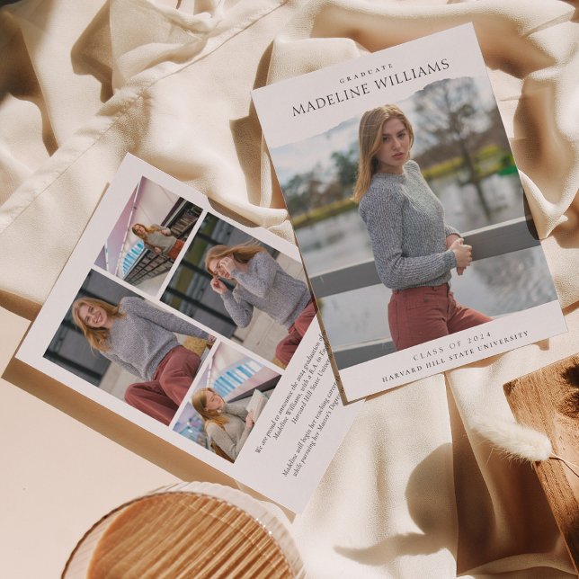 Classic Simple 5 Foto Abschluss Collage Ankündigung (Von Creator hochgeladen)