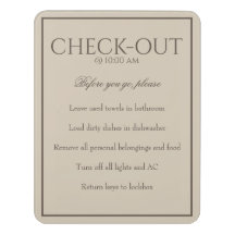 Classic Simple Brown Guest Karo Out Sign