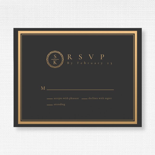 Classic Simple Elegance RSVP Karte (Von Creator hochgeladen)