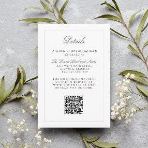 Classic Simple Elegance Wedding Info - Details Begleitkarte
