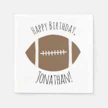 Classic Simple Football Happy Birthday