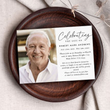 Classic Simple Foto Celebration of Life Memorial
