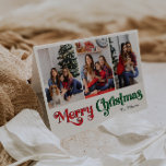 Classic Simple Frohe Weihnachten Falten drei Foto<br><div class="desc">Feiern Sie die Saison mit dieser einzigartigen, klassischen Frohen Weihnachten gefaltet drei Foto-Urlaubskarte mit einer Touch von Vintagem Charme. Das minimalistische Design präsentiert eine elegante Rot-Grün-Farbpalette, die den gemütlichen Geist des Winters widerspiegelt. Seine moderne und lustige Anziehungskraft, gepaart mit der traditionellen Formulierung, schafft ein perfektes Gleichgewicht zwischen Kühnheit und Klasse....</div>