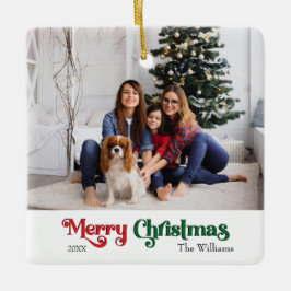 Classic Simple Frohe Weihnachten Keramikornament