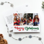 Classic Simple Frohe Weihnachten Vier Foto<br><div class="desc">Feiern Sie die Saison mit dieser einzigartigen, klassischen, einfachen Merry Christmas 4 Foto Urlaubskarte mit einer Touch Vintagen Charmes. Das minimalistische Design präsentiert eine elegante Rot-Grün-Farbpalette, die den gemütlichen Geist des Winters widerspiegelt. Seine moderne und lustige Anziehungskraft, gepaart mit der traditionellen Formulierung, schafft ein perfektes Gleichgewicht zwischen Kühnheit und Klasse....</div>