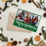 Classic Simple Green Frory Christmas Drei Foto Feiertagskarte<br><div class="desc">Feiern Sie die Saison mit dieser einzigartigen, klassisch schlichten, grünen Frohe Weihnachten drei Foto-Urlaubskarte mit einer Touch von Vintagem Charme. Das minimalistische Design zeigt eine elegante grün-weiße Farbpalette, die den gemütlichen Geist des Winters widerspiegelt. Seine moderne und lustige Anziehungskraft, gepaart mit der traditionellen Formulierung, schafft ein perfektes Gleichgewicht zwischen Kühnheit...</div>