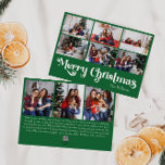 Classic Simple Green Merry Christmas Nine Foto Feiertagskarte<br><div class="desc">Feiern Sie die Saison mit dieser einzigartigen, klassisch schlichten, grünen Merry Christmas 9 Foto Urlaubskarte mit einer Touch von Vintagem Charme. Das minimalistische Design zeigt eine elegante grün-weiße Farbpalette, die den gemütlichen Geist des Winters widerspiegelt. Seine moderne und lustige Anziehungskraft, gepaart mit der traditionellen Formulierung, schafft ein perfektes Gleichgewicht zwischen...</div>