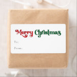 Classic Simple Merry Christmas rechteckiges Gesche<br><div class="desc">Feiern Sie die Saison mit diesem einzigartigen, klassischen, schlichten, rechteckigen Geschenketikett mit einer Touch Vintagen Charmes. Das minimalistische Design präsentiert eine elegante Rot-Grün-Farbpalette, die den gemütlichen Geist des Winters widerspiegelt. Seine moderne und lustige Anziehungskraft, gepaart mit der traditionellen Formulierung, schafft ein perfektes Gleichgewicht zwischen Kühnheit und Klasse. Die niedliche und...</div>