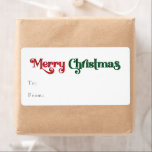 Classic Simple Merry Christmas rechteckiges Gesche<br><div class="desc">Feiern Sie die Saison mit diesem einzigartigen, klassischen, schlichten, rechteckigen Geschenketikett mit einer Touch Vintagen Charmes. Das minimalistische Design präsentiert eine elegante Rot-Grün-Farbpalette, die den gemütlichen Geist des Winters widerspiegelt. Seine moderne und lustige Anziehungskraft, gepaart mit der traditionellen Formulierung, schafft ein perfektes Gleichgewicht zwischen Kühnheit und Klasse. Die niedliche und...</div>