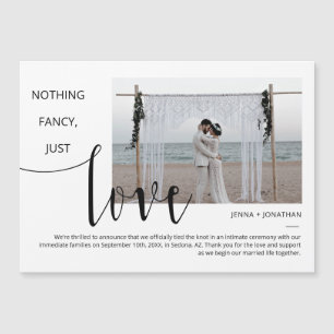 Classic Simple Modern Minimal Script Foto Magnet