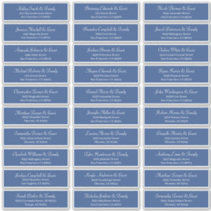 Classic Simple Script Wedding Guest Names Aufkleber