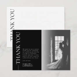 Classic Simple Wedding Foto Dankeschön Card Dankeskarte