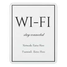 Classic Simple White Wi-Fi Gästesymbol