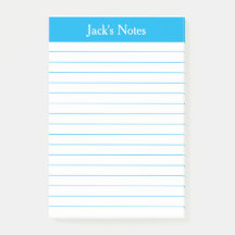 Classic Sky Blue Lined Personalisiert