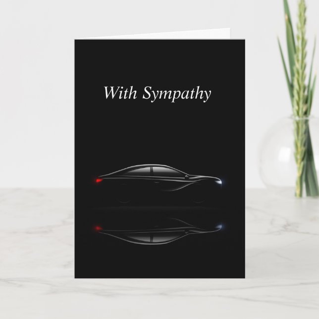 Classic Sleek Sportwagen Black Automotive Karte (Vorderseite)