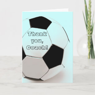 Classic soccer ball - thank you, Coach Dankeskarte