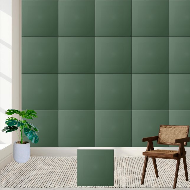 Classic Solid Forest Green Keramik Tile Fliese (Classic Solid Forest Green Ceramic Tile)