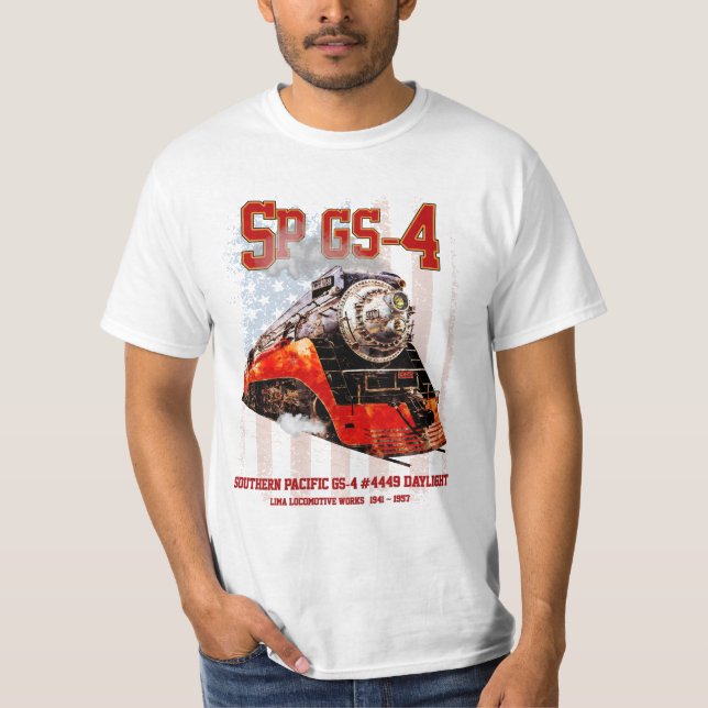Classic Southern Pacific GS-4 Dampflokomotive T-Shirt (Vorderseite)